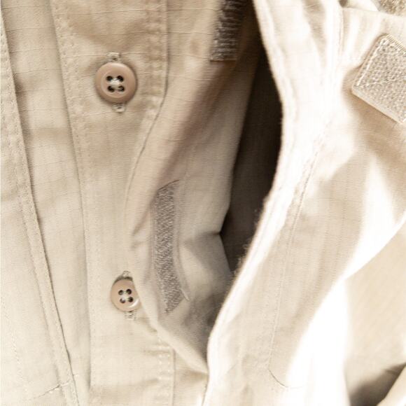 5.11 Tactical Shirt Men’s Large Tan Canvas Ripstop Relaxed Fit Utility Workwear - Picture 6 of 15